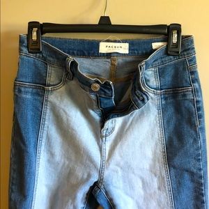 High Rise Panel Jeans